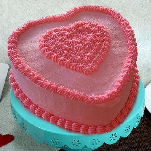 Pink Heart Strawberry Cake Delivery in Gurugram
