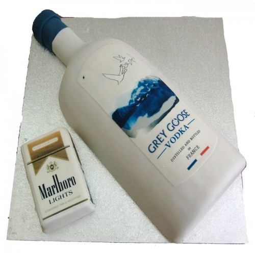 Gray Goose Vodka & Marlboro Cigarette Designer Cake Delivery in Delhi