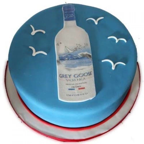 Grey Goose Vodka Themed Cake Delivery in Gurugram