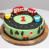 Race Track First Birthday Customized Fondant Cake