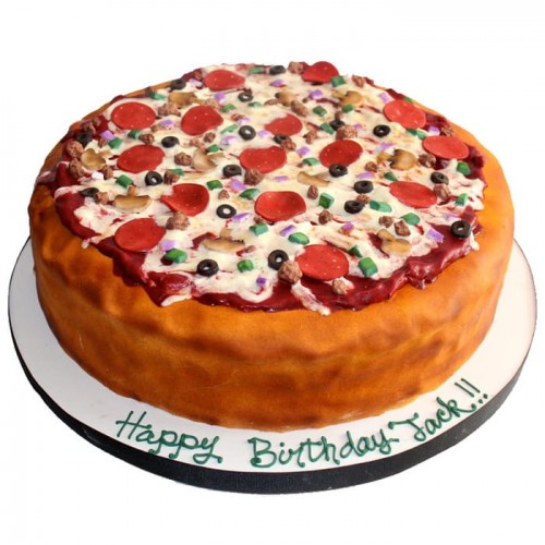 Pepperoni Pizza Cake - CakeCentral.com