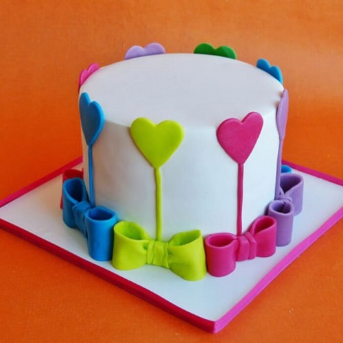 Colors Of Love Fondant Cake Delivery in Gurugram