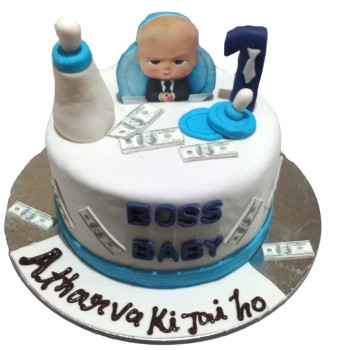 Boss Baby Themed Fondant Cake Boss Baby Themed Fondant Cake