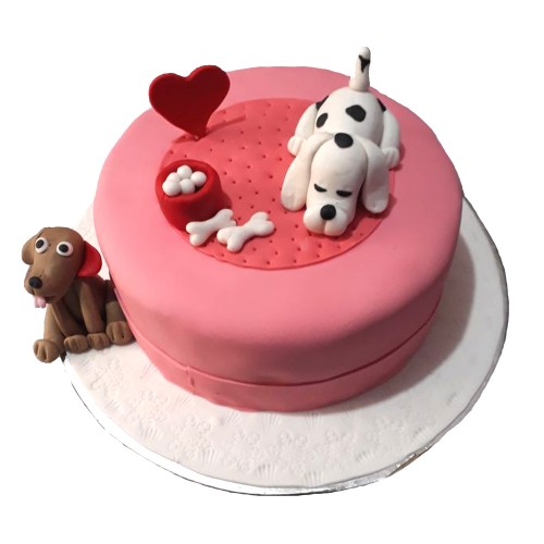 Doggy Theme Fondant Cake Delivery in Gurugram