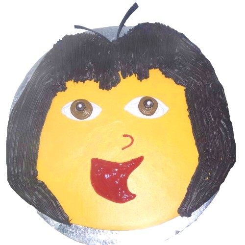 Dora Cartoon Face Cake Delivery in Gurugram