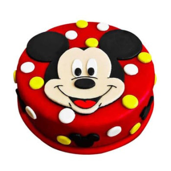 Mickey Mouse Round Fondant Cake Mickey Mouse Round Fondant Cake