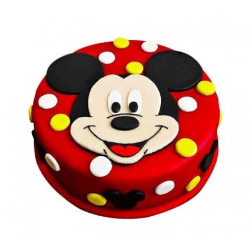 Mickey Mouse Round Fondant Cake Delivery in Gurugram