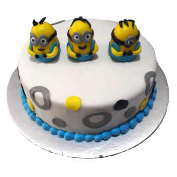 Despicable Me Minion Theme Fondant Cake