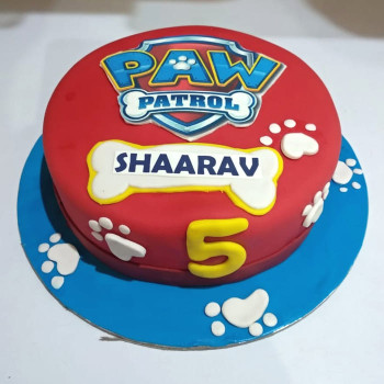 Paw Patrol Theme Fondant Cake Paw Patrol Theme Fondant Cake