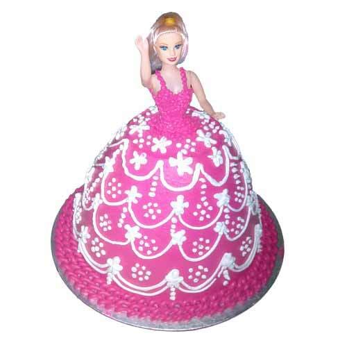Pink Barbie Doll Cake Delivery in Gurugram