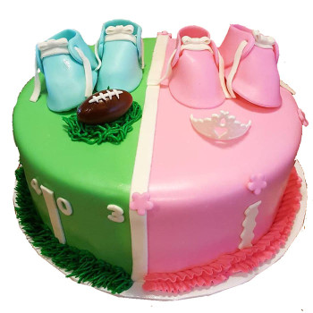 Pink & Green Baby Shower Cake Pink & Green Baby Shower Cake