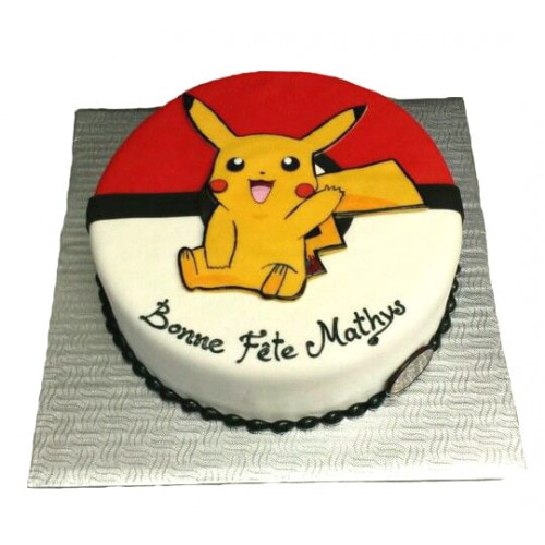 Pokemon Pikachu Fondant Cake Delivery in Gurugram