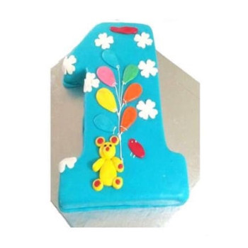 One Number Fondant Cake One Number Fondant Cake