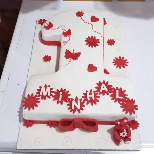 One Number Shape Fondant Cake Delivery in Gurugram One Number Shape Fondant Cake Delivery in Gurugram