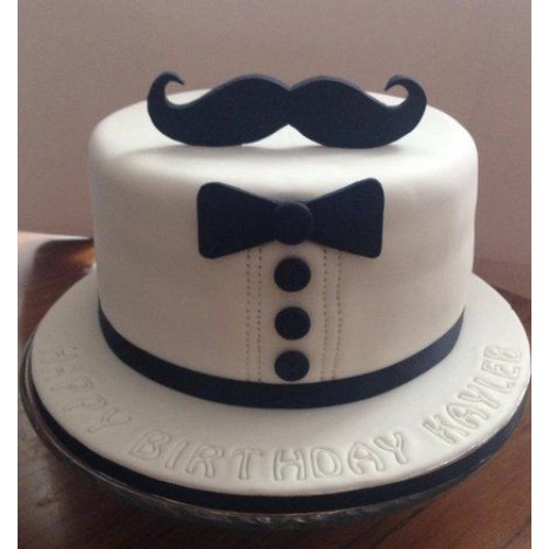 Mustache Fondant Cake Delivery in Gurugram