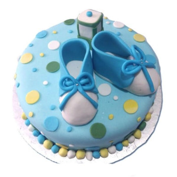 Baby Shower Fondant Cake Baby Shower Fondant Cake
