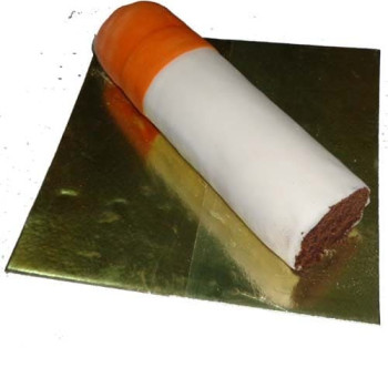 Cigarette Shape Fondant Cake Cigarette Shape Fondant Cake
