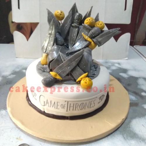 Iron Throne Fondant Cake Delivery in Gurugram
