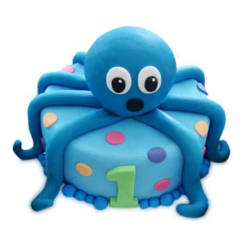 Octopus Fondant Cake Octopus Fondant Cake