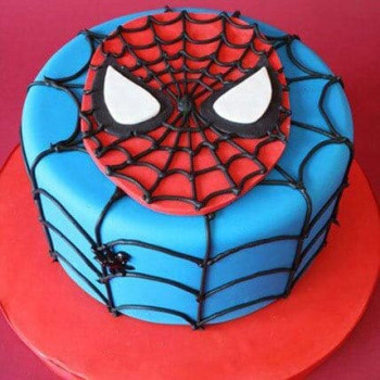 Spiderman Designer Fondant Cake Spiderman Designer Fondant Cake