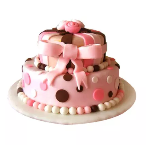 Elegant Pink Fondant Theme Cake Delivery in Gurugram Elegant Pink Fondant Theme Cake Delivery in Gurugram
