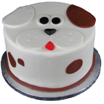 Puppy Face Fondant Cake