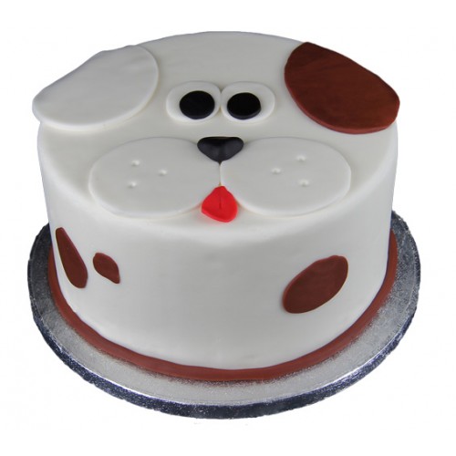 Puppy Face Fondant Cake Delivery in Gurugram