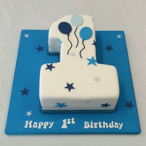 1st Birthday Number Fondant Cake Delivery in Gurugram