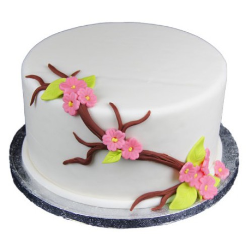 Cherry Blossom Pink Fondant Cake Delivery in Gurugram