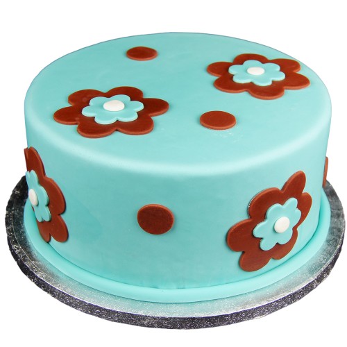 Daisies With Dots Fondant Cake Delivery in Gurugram