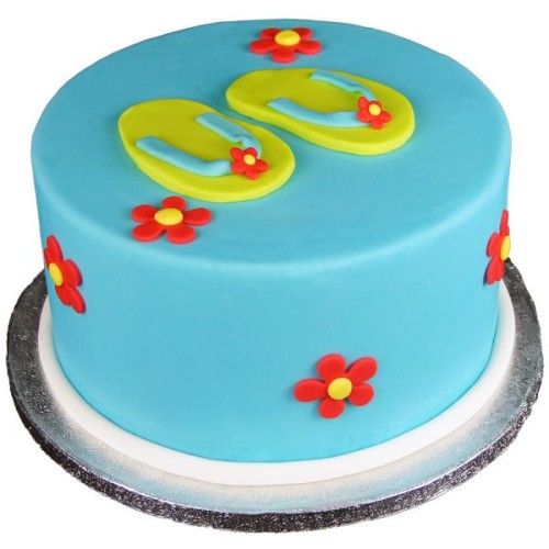 Flip Flop Theme Fondant Cake Delivery in Gurugram