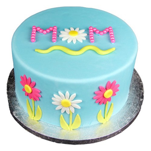 Floral MOM Fondant Cake Delivery in Gurugram Floral MOM Fondant Cake Delivery in Gurugram