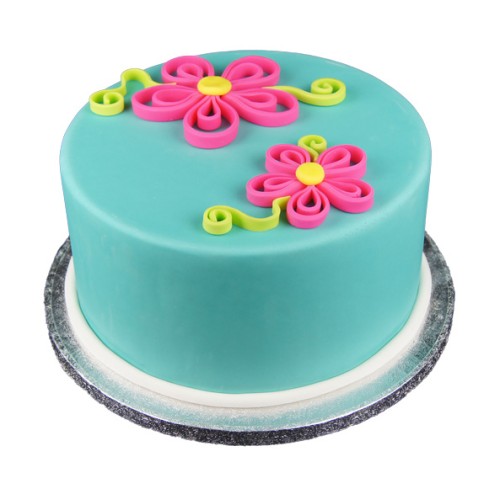 Flower Qilling Fondant Cake Delivery in Gurugram