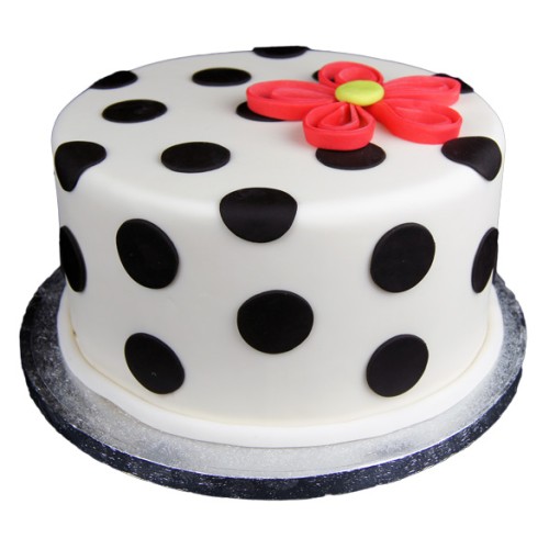 Polka Dot Quill Fondant Cake Delivery in Gurugram