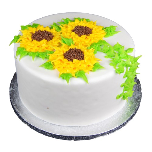 Sunflower Theme Fondant Cake Delivery in Gurugram Sunflower Theme Fondant Cake Delivery in Gurugram