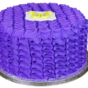 Purple Ruffle Fondant Cake Purple Ruffle Fondant Cake