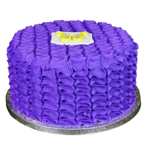 Purple Ruffle Fondant Cake Delivery in Gurugram