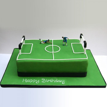 Football Ground Fondant Cake Football Ground Fondant Cake