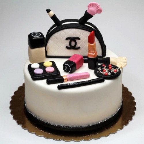 Special Chanel Cosmetics Fondant Cake Delivery in Gurugram
