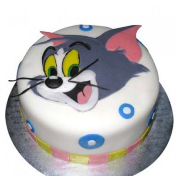 Tom Cat Theme Fondant Cake Tom Cat Theme Fondant Cake