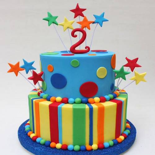 2 Tier Birthday Designer Cake Delivery in Gurugram
