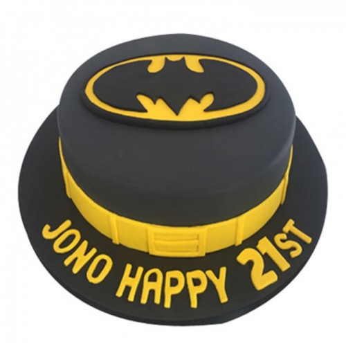Batman Black Fondant Cake Delivery in Gurugram