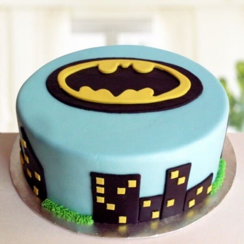 Batman Theme Fondant Cake Delivery in Gurugram