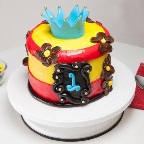 Blue Crown Fondant Cake Delivery in Gurugram