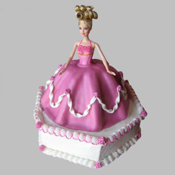 Florid Barbie Fondant Cake Florid Barbie Fondant Cake