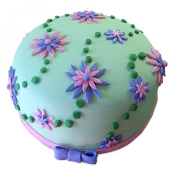 Flower Garden Fondant Cake Flower Garden Fondant Cake