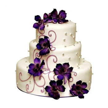 Glamorous Wedding Fondant Cake Glamorous Wedding Fondant Cake