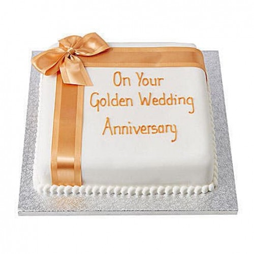 Golden Celebration Fondant Cake Delivery in Gurugram