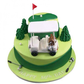 Golf Car Fondant Cake Golf Car Fondant Cake