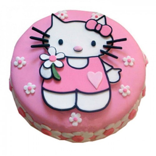 Hello Kitty Birthday Fondant Cake Delivery in Gurugram